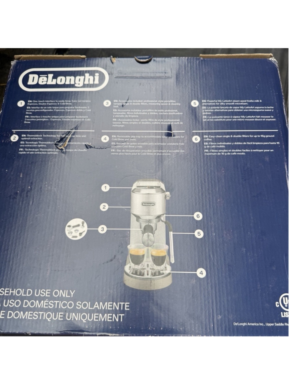 New, DeLonghi Dedica Duo EC890M Espresso, Cappuccino, & Cold Brew Machine - Picture 3 of 4